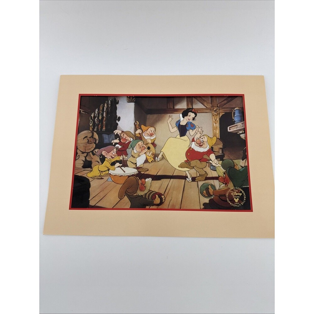 1994 Snow White Seven Dwarfs Lithograph - Disney Store Exclusive